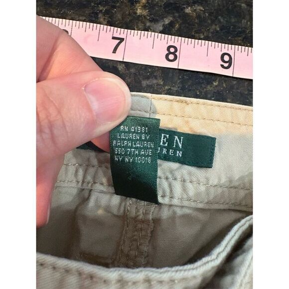 Lauren Ralph Lauren Women's Khaki Chino Shorts Size 10 Casual Summer - Picture 8 of 8